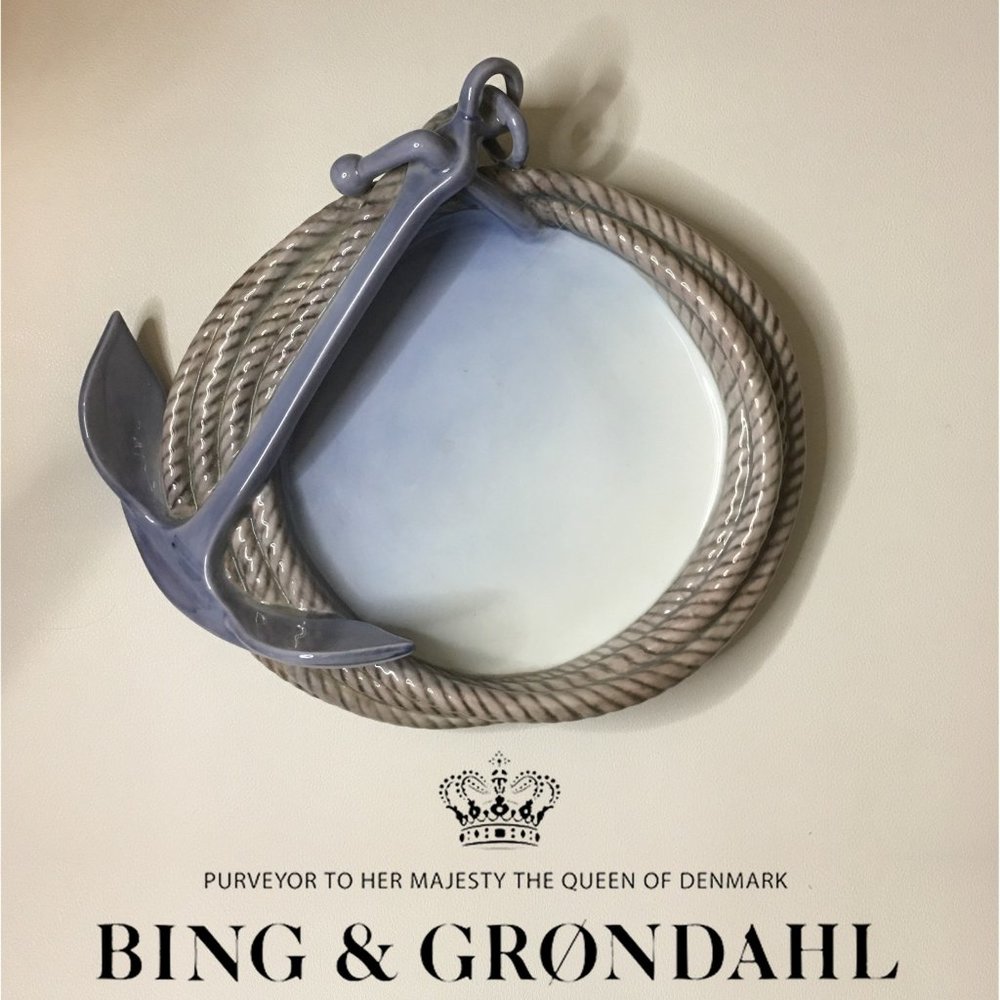 𝐁𝐢𝐧𝐠 & 𝐆𝐫ø𝐧𝐝𝐚𝐡𝐥 Rope Anchor Ashtray or Trinket Dish VINTAGE! MARKED!